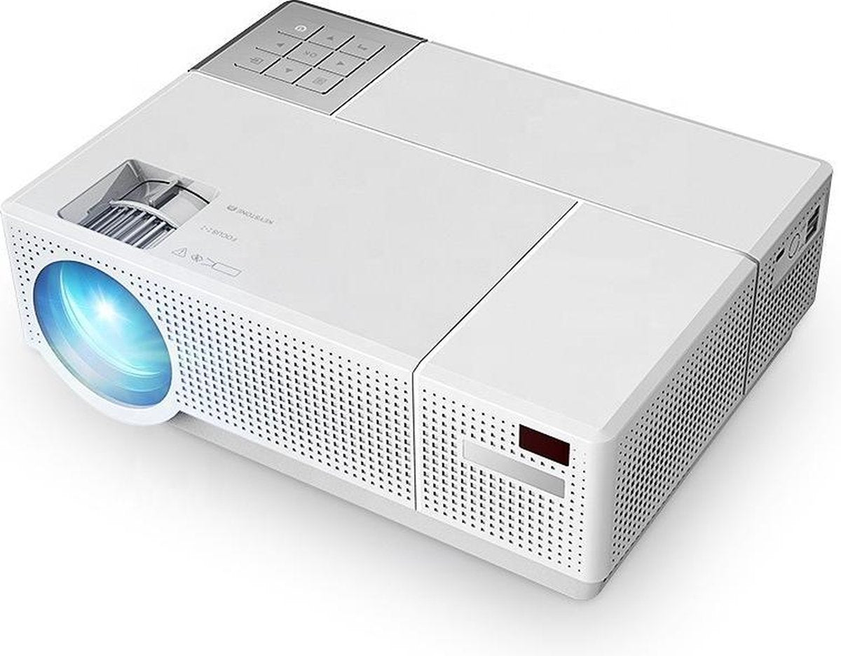Belesy® Beamer Wit M16 - 4K Support Full HD - Contrast 10.000:1 - 6.800 Lumen - Projectie 37 tot 280 inch - LCD & LED