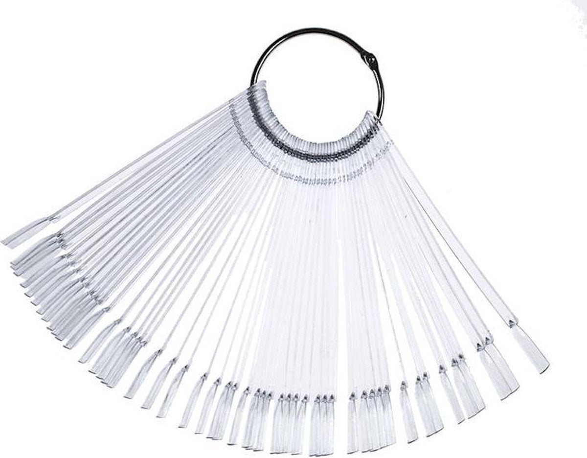 SUNONE Nagel Sjabloon Waaier Cirkel 50 Tips Transparant