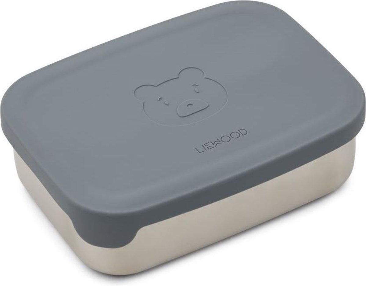 Nina Large Lunch Box Mr Bear Blue Wave | Liewood