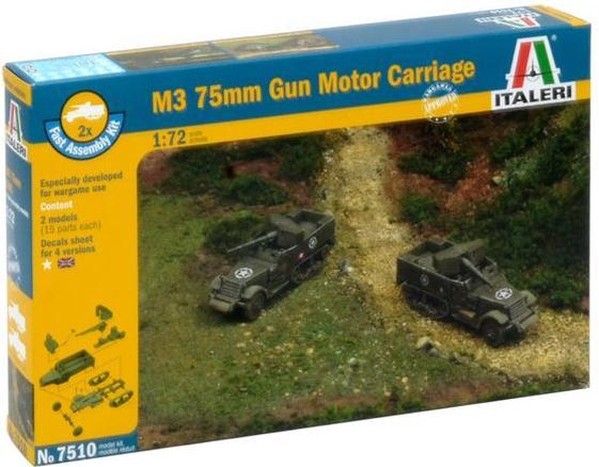 Italeri - M3 75mm Gun Motor Carriage 1:72 (Ita7510s)