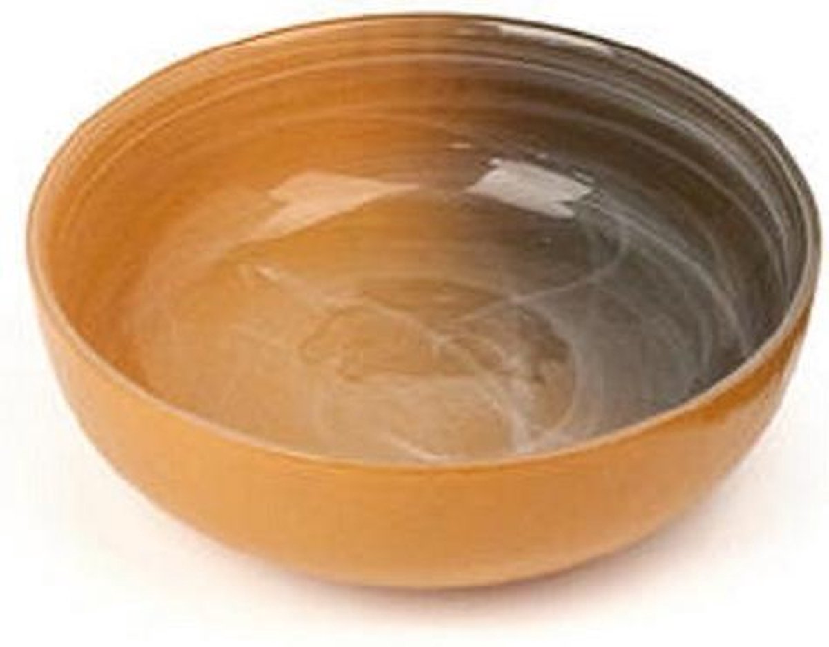 Schaaltje Glas Currygeel met grijze zweem