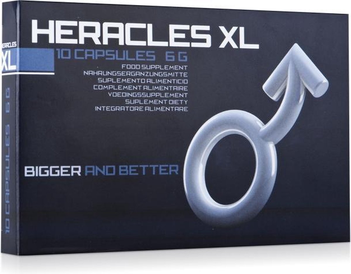 Heracles XL - 10 capsules - Pills & Supplements - black