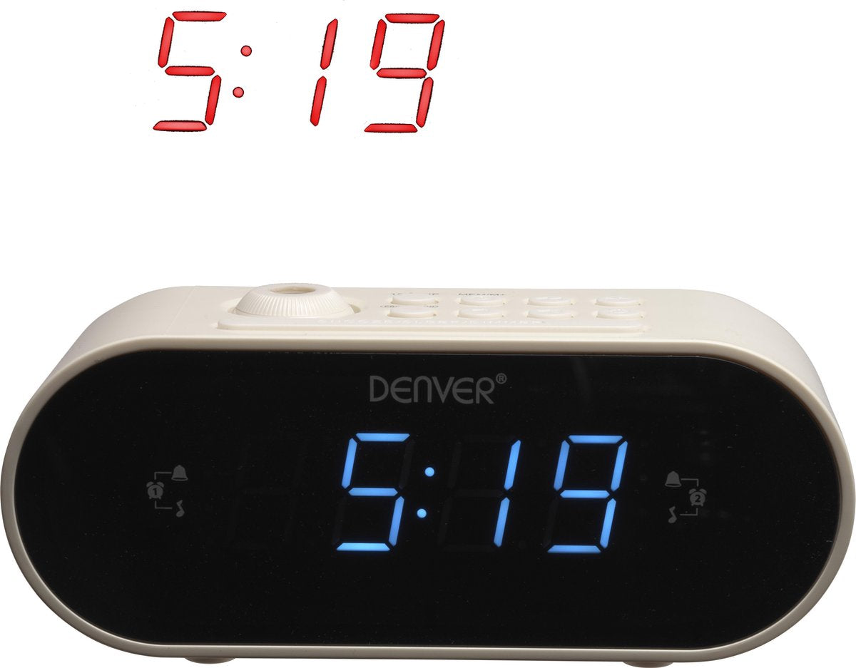 Denver CRP-717 - Wekkerradio met projectie - Wit