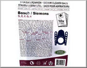 10 Stofzakken voor BOSCH/ SIEMENS type D/E/F/G/H