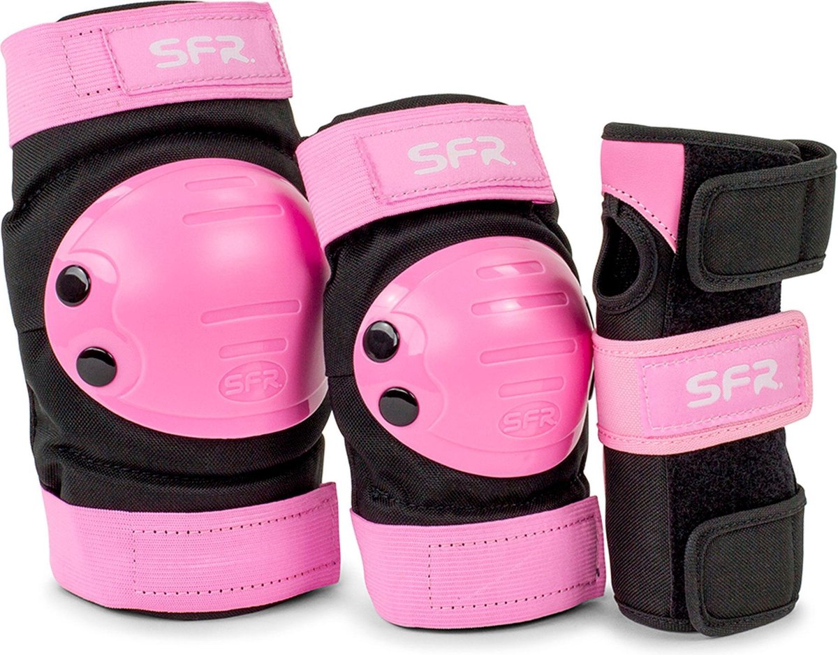 SFR Valbescherming setKinderen - roze - zwart S - JUNIOR