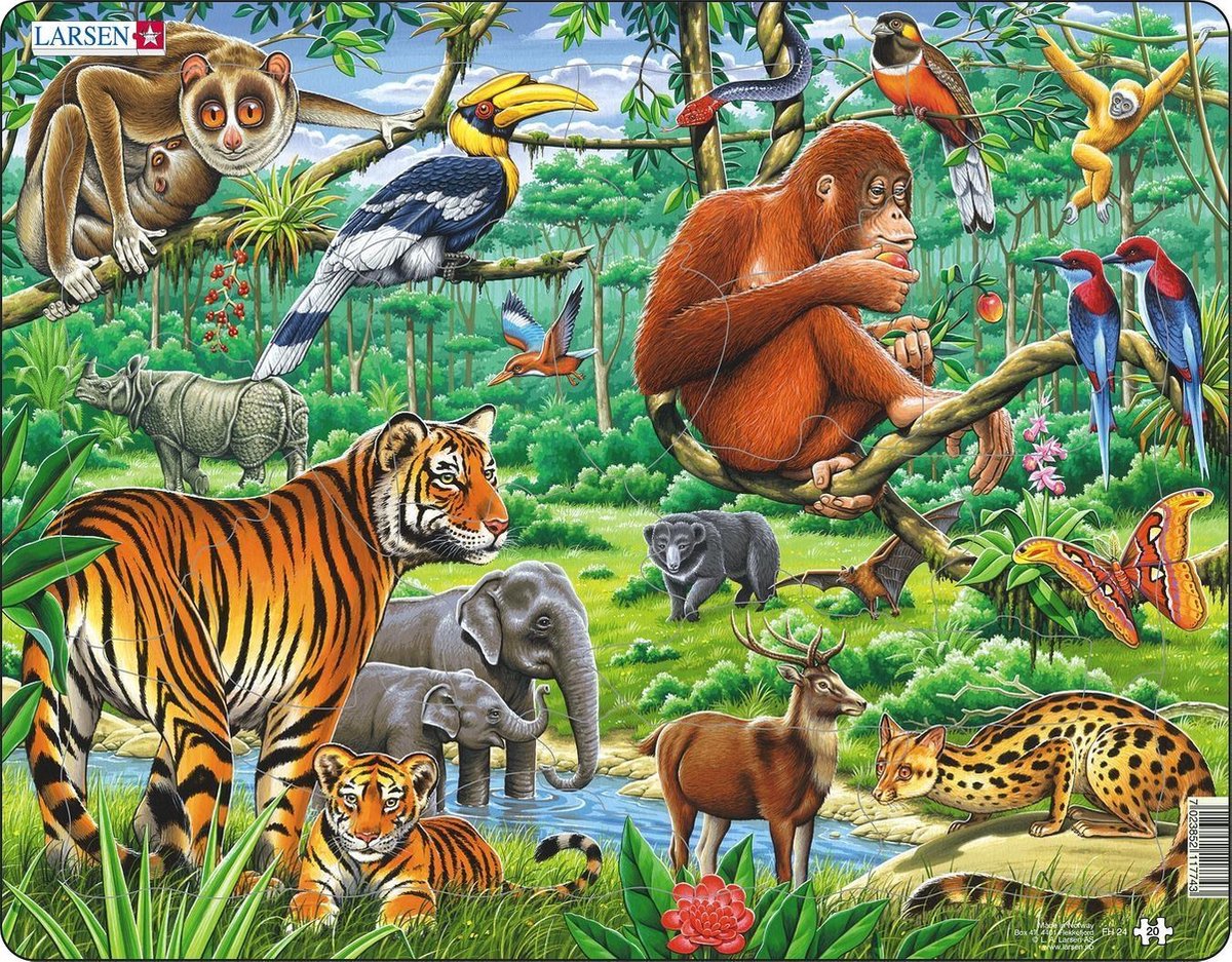 Puzzel Maxi Dieren - In de Jungle - 20 stukjes