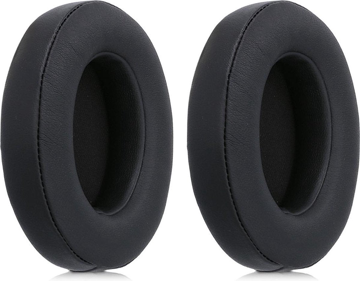 kwmobile 2x oorkussens voor Beats Studio 2 / 3 Wireless koptelefoons - imitatieleer - voor over-ear-koptelefoon - zwart