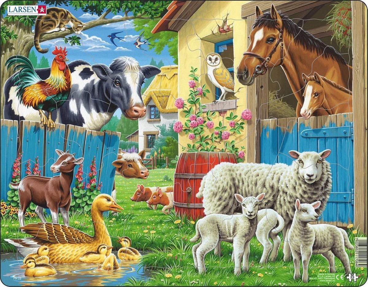 Puzzel Maxi Dieren - Boerderijdieren - 23 stukjes