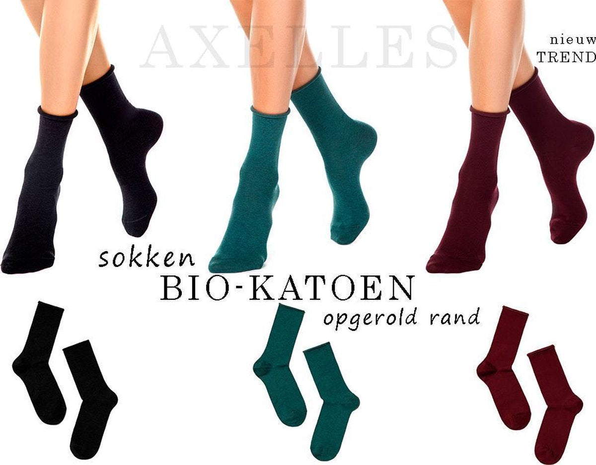 3-PAAR sokken opgerold boordje (gift box)