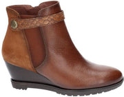 Hispanitas -Dames -  cognac/caramel - enkellaarzen - maat 38½