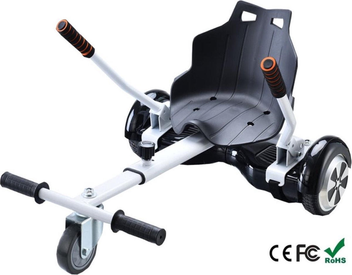 Hoverseat - Hoverkart voor Hoverboard - 6.5 en 8 inch - wit