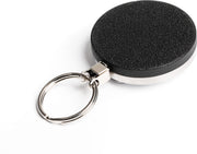 Zwarte metalen yoyo - Sleutelhanger met ketting en sleutelring / Skipashouder type EG43