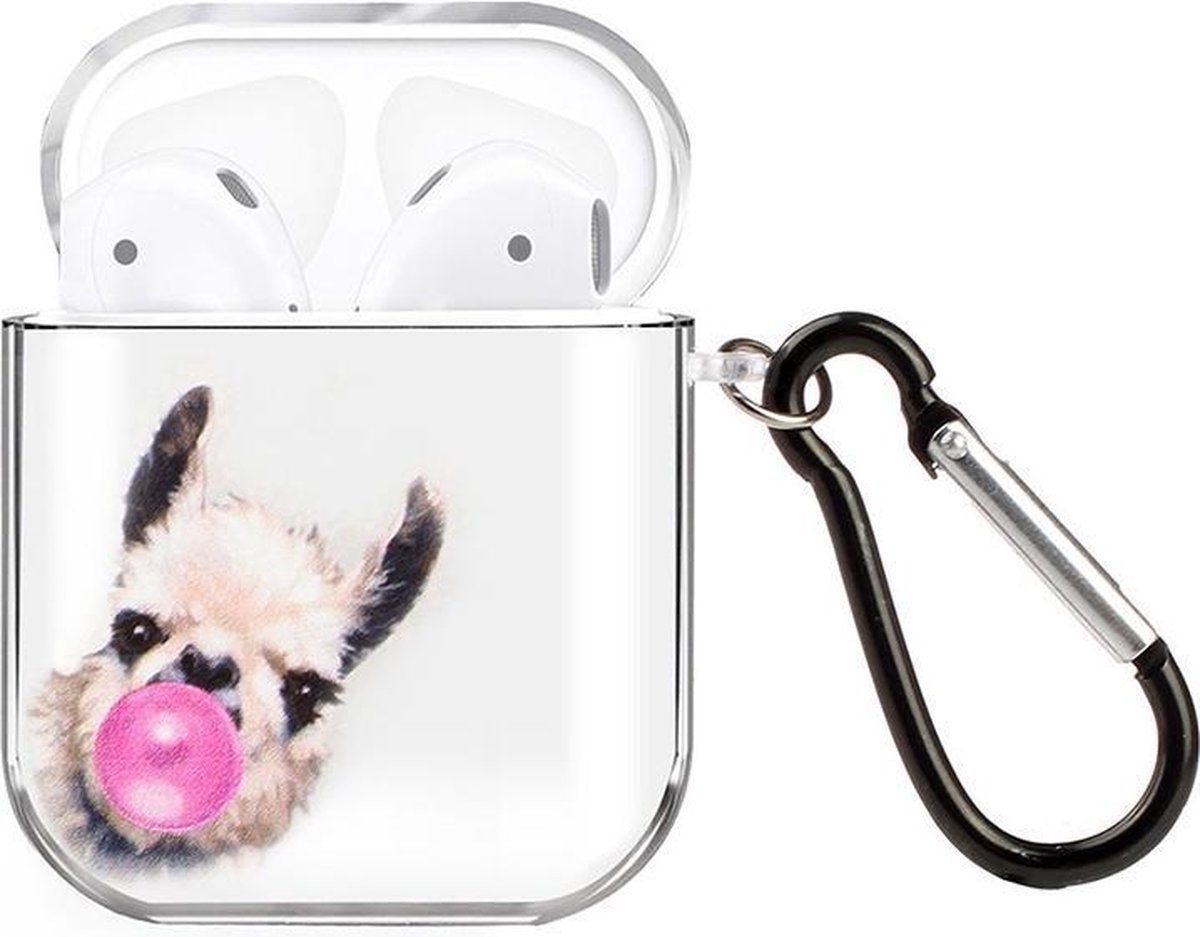 By Qubix - AirPods 1/2 hoesje Painting series - hard case - Alpaca - Schokbestendig - AirPods hoesjes