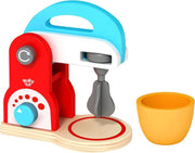 Tooky Toy Mixer Junior 20 Cm Hout Rood/blauw 2-delig