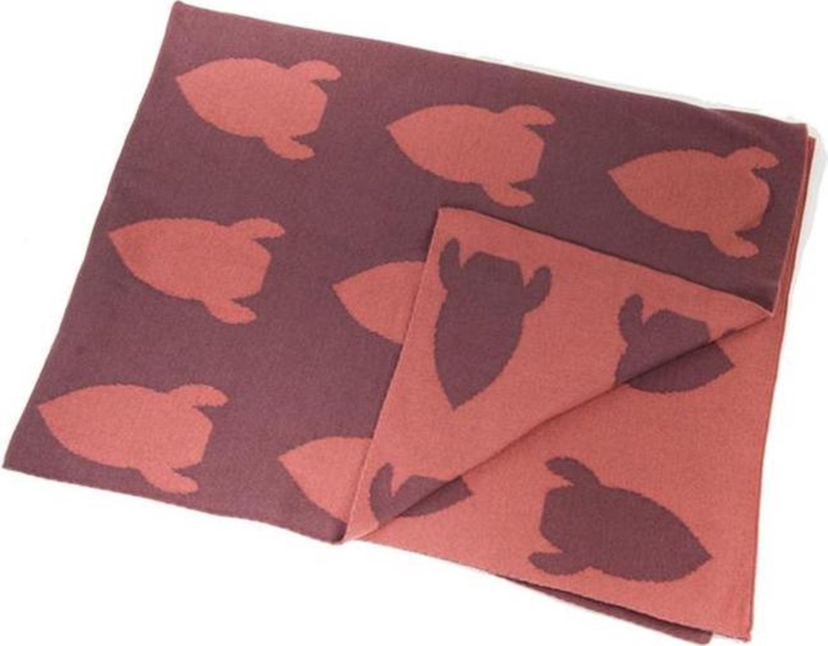Pellianni Textiel: TRICOT DEKEN ROOD 100x120cm