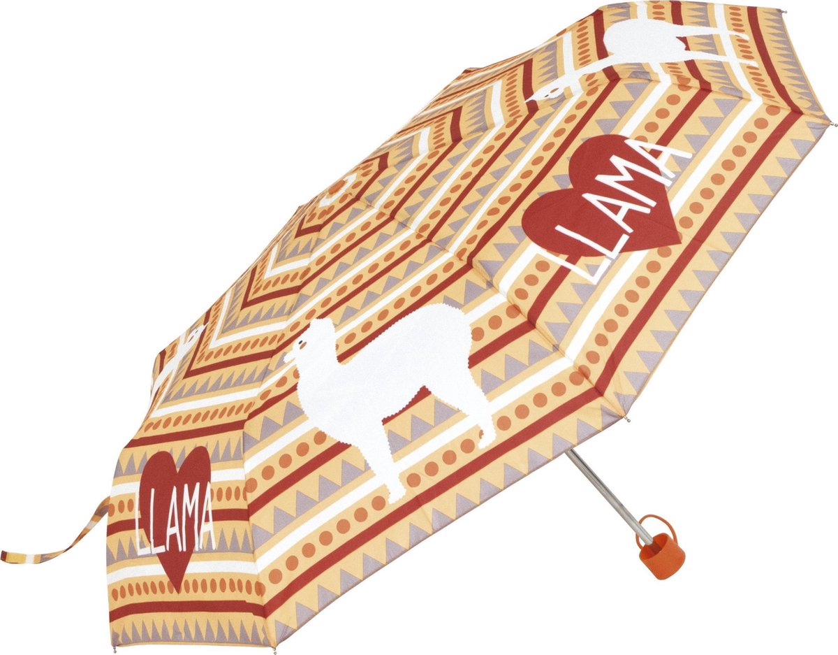 Arditex Kinderparaplu Llama Junior Polyester Oranje/rood 52 Cm