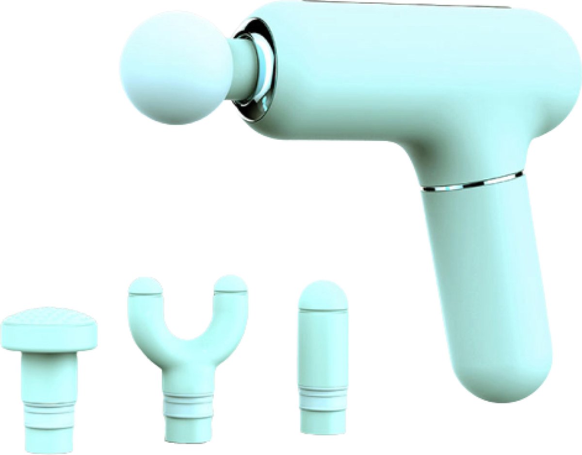 Creactive® - Fascia Mini Massage Gun - Professioneel met 4 Opzetstukken en 3 Standen - Oplaadbaar met USB-C - Massage Pistool - Massagegun