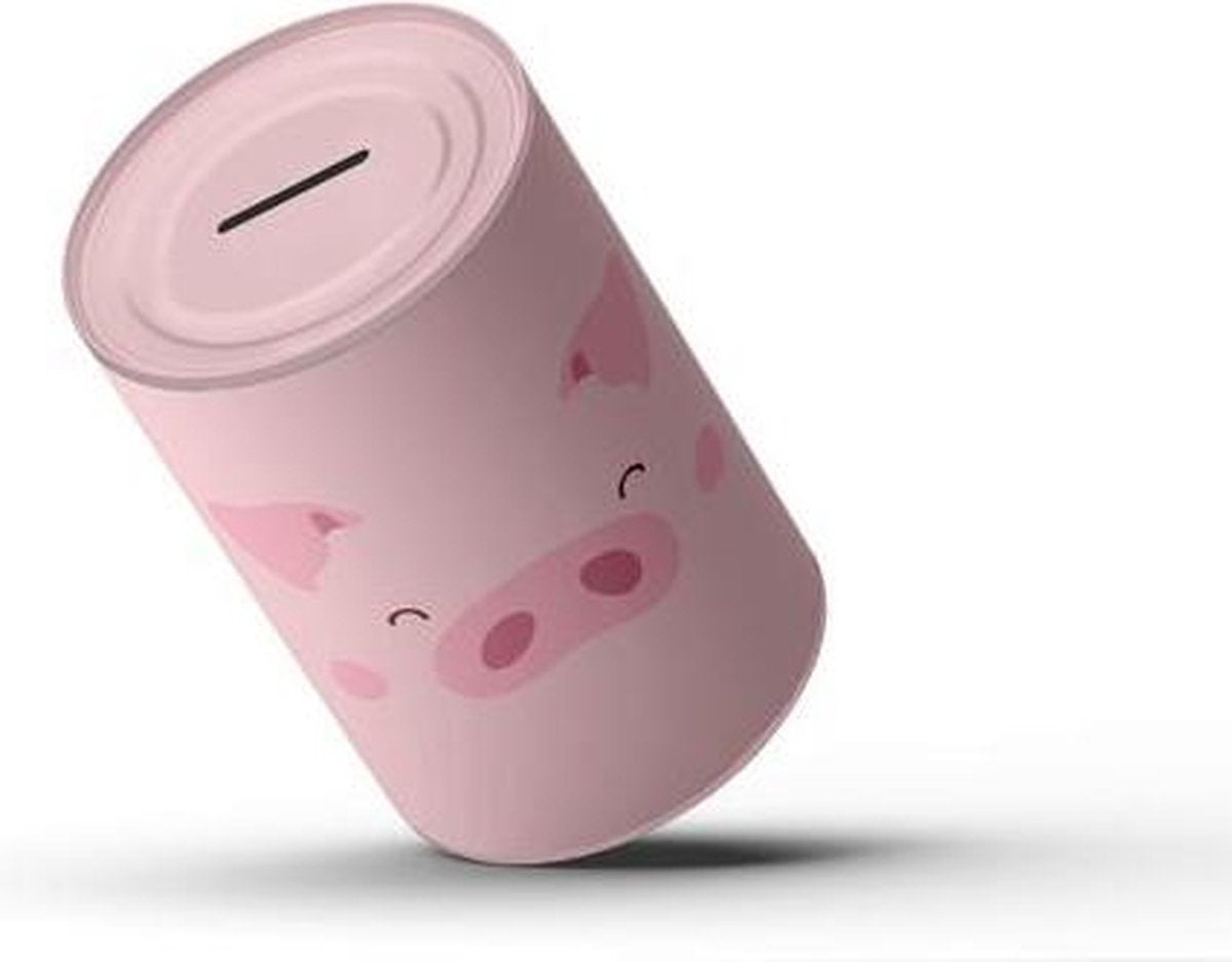 Fisura Spaarpot Piggy 10 X 15 Cm Staal Roze