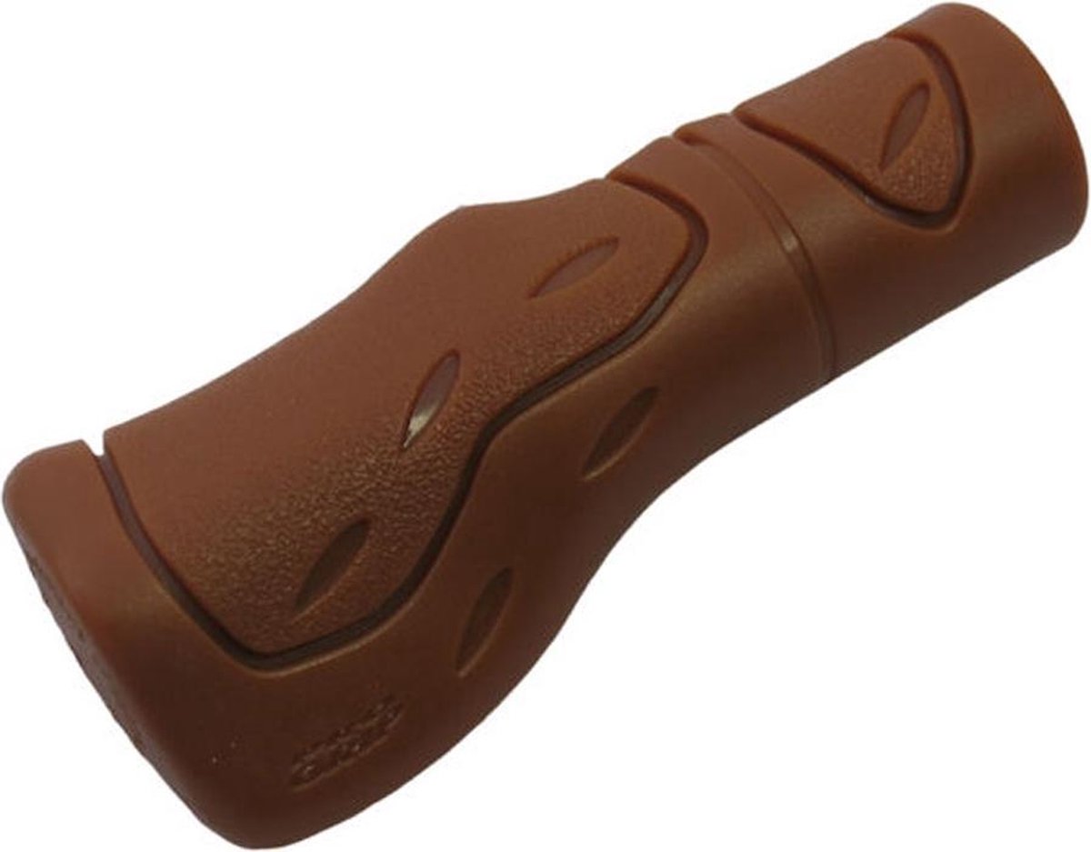 Handvat Ergonomisch Lang-model Bruin   (per stuk)