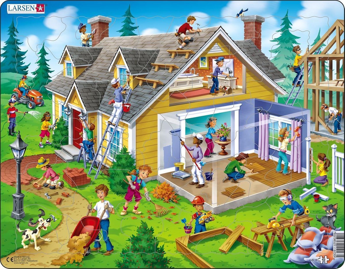 Puzzel Maxi Het huis - 62 stukjes