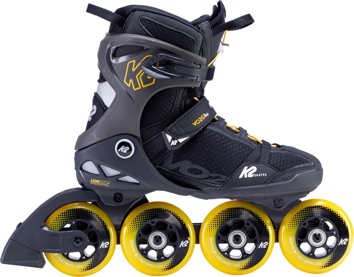 K2 VO2 S Inlineskates - Maat 42 - Mannen - zwart - geel