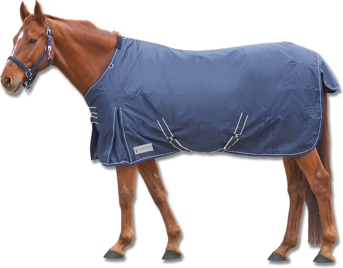 Waldhausen Regendeken Economic Met Zachte Voering Blauw - Paardendekens - 135 cm