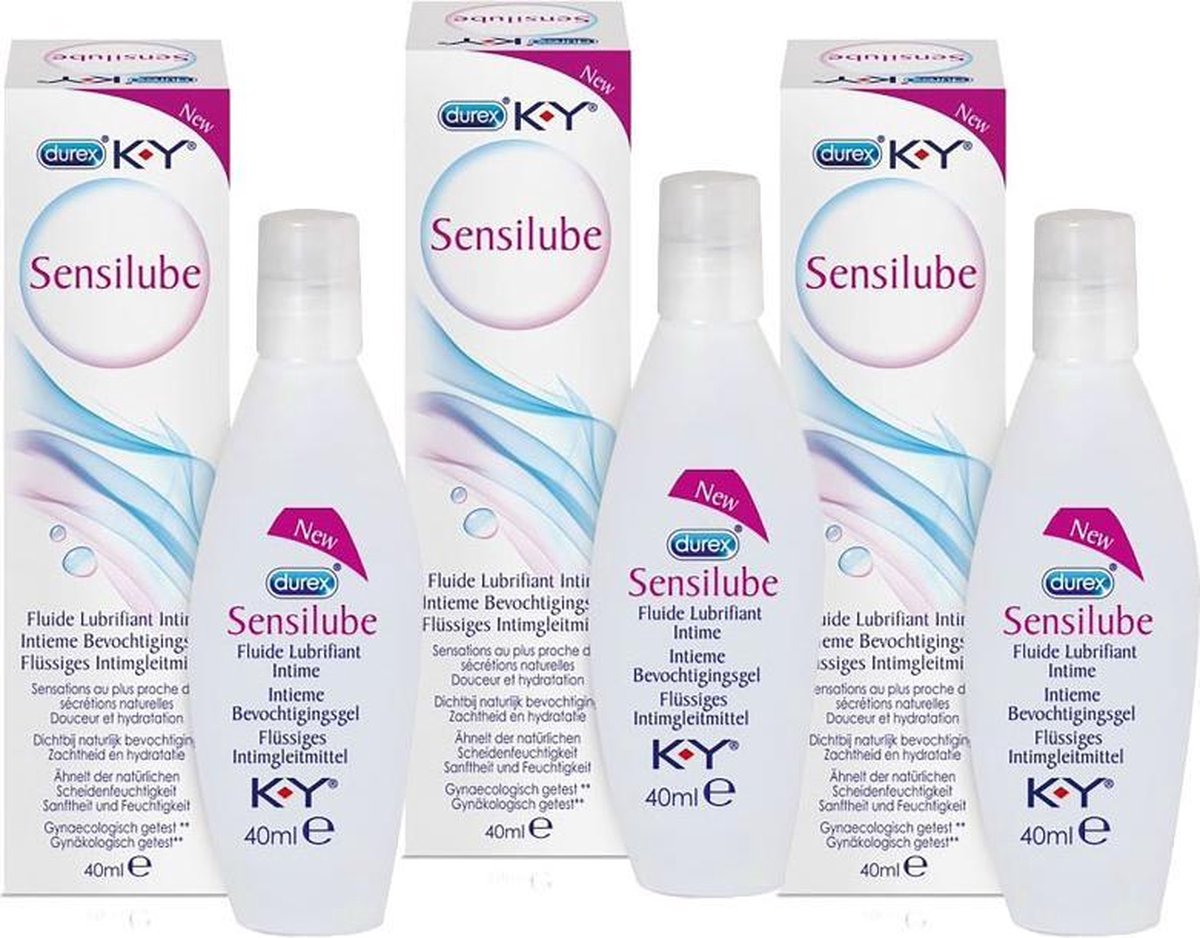 Durex Sensilube Glijmiddel Waterbasis - 40 ml x3