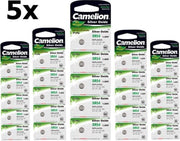 25 Stuks (5 Blisters a 5st) - Camelion Silver Oxide SR54W/389 1.55V knoopcel batterij