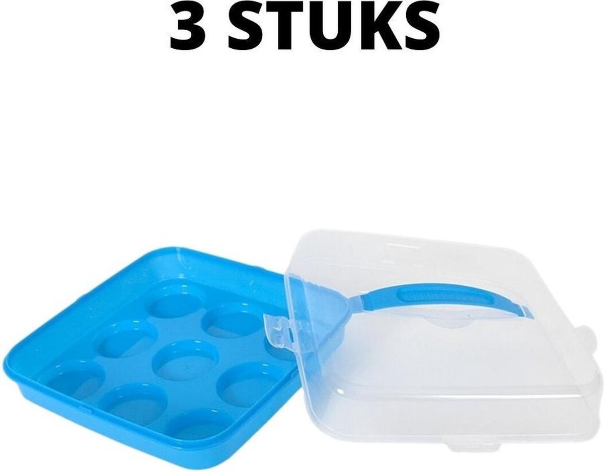 Orange85 Cupcake - Cupcake - Cupcake doos - Cupcake Houder - Cupcakes - Cupcake Bewaardoos - Cupcake Box - Cupcake Dozen - Cupcake houder 3 stuks