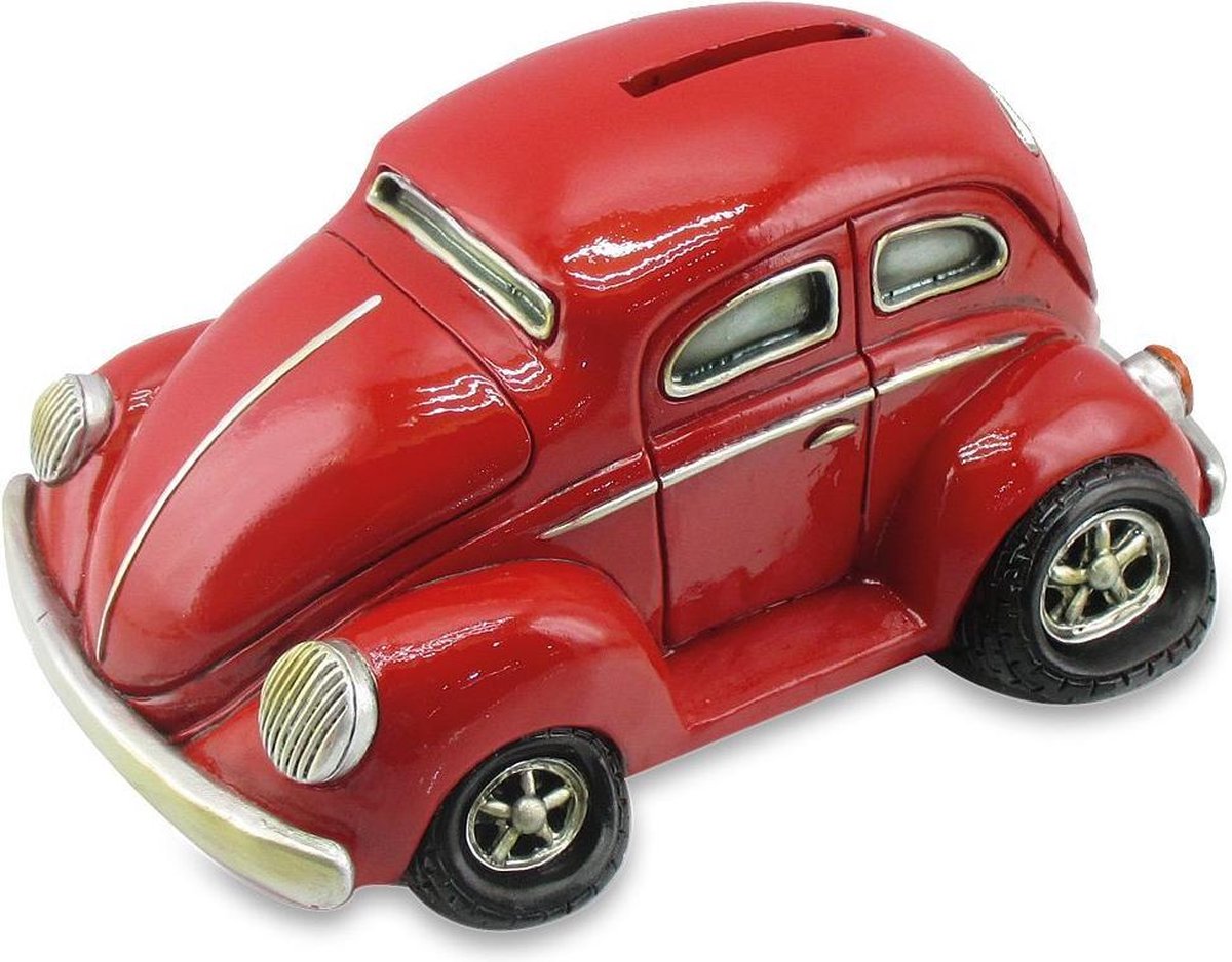 spaarpot van een rode volkswagen kever vw