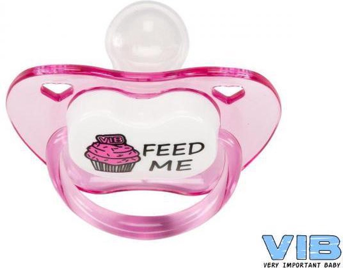 VIB fopspeen Roze 'FEED ME'