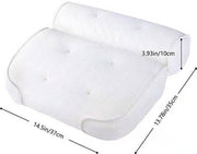 Odom Futura Luxe Badkussen met Zuignappen - Nekkussen Voor In Bad - Hoofdsteun - Dubbele Foam - Extra Zacht - Antislip - Wit