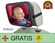 Bellamo®|Baby veiligheid| Autospiegel baby - achteruitkijkspiegel achterbank - baby autospiegel - maxi cosi auto spiegel - babyspiegel hoofdsteun- veiligheid