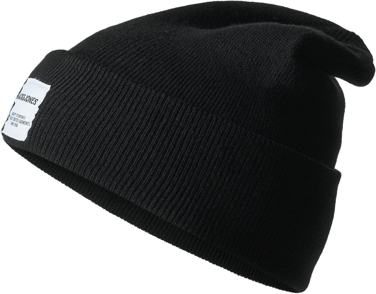 JACK&JONES JUNIOR Jongens Beanie - Black - Maat L/XL