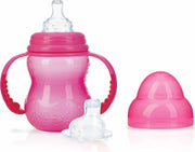 Nûby - Trainingsfles met antilekspeen & antilektuit - Roze - 240ml - 0m+
