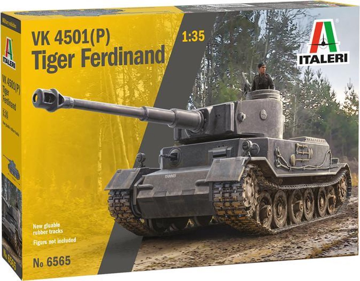 Italeri VK 4501 (P) Tiger Ferdinand + Ammo by Mig lijm