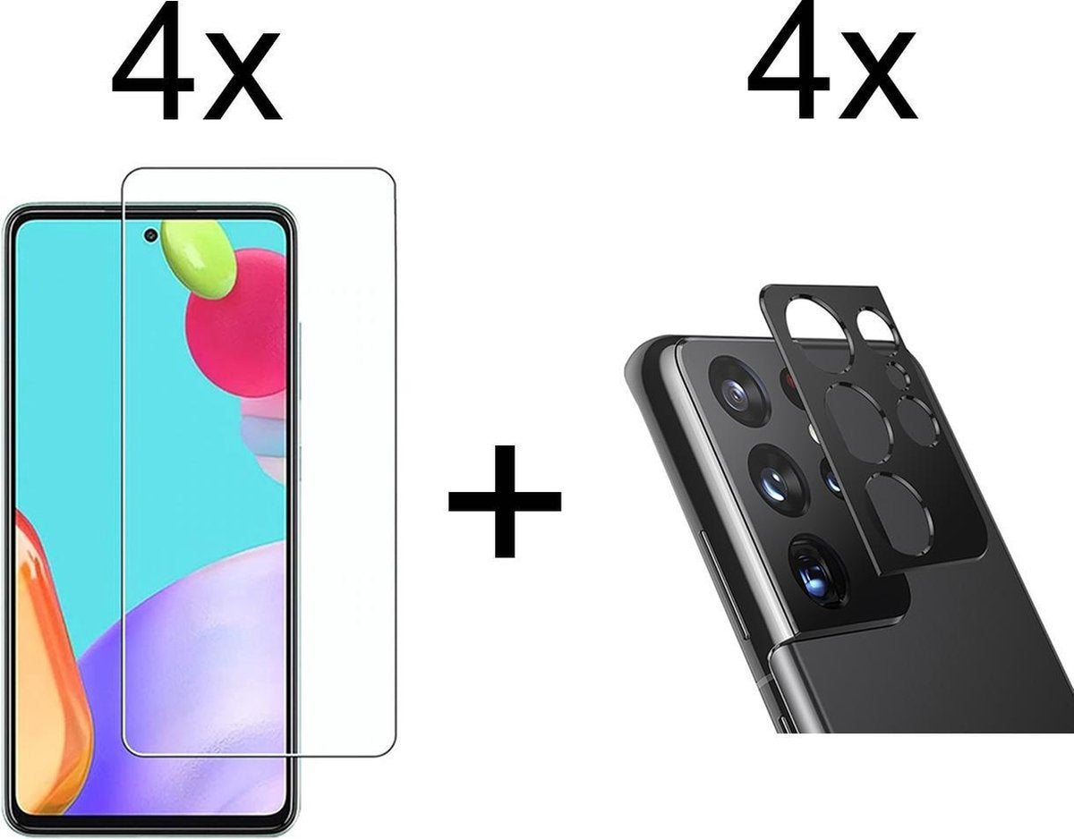 Beschermglas Samsung A52 Screenprotector 4 stuks - Samsung Galaxy A52 Screenprotector - Samsung A52 4G/5G Screen Protector Camera - 4 stuks