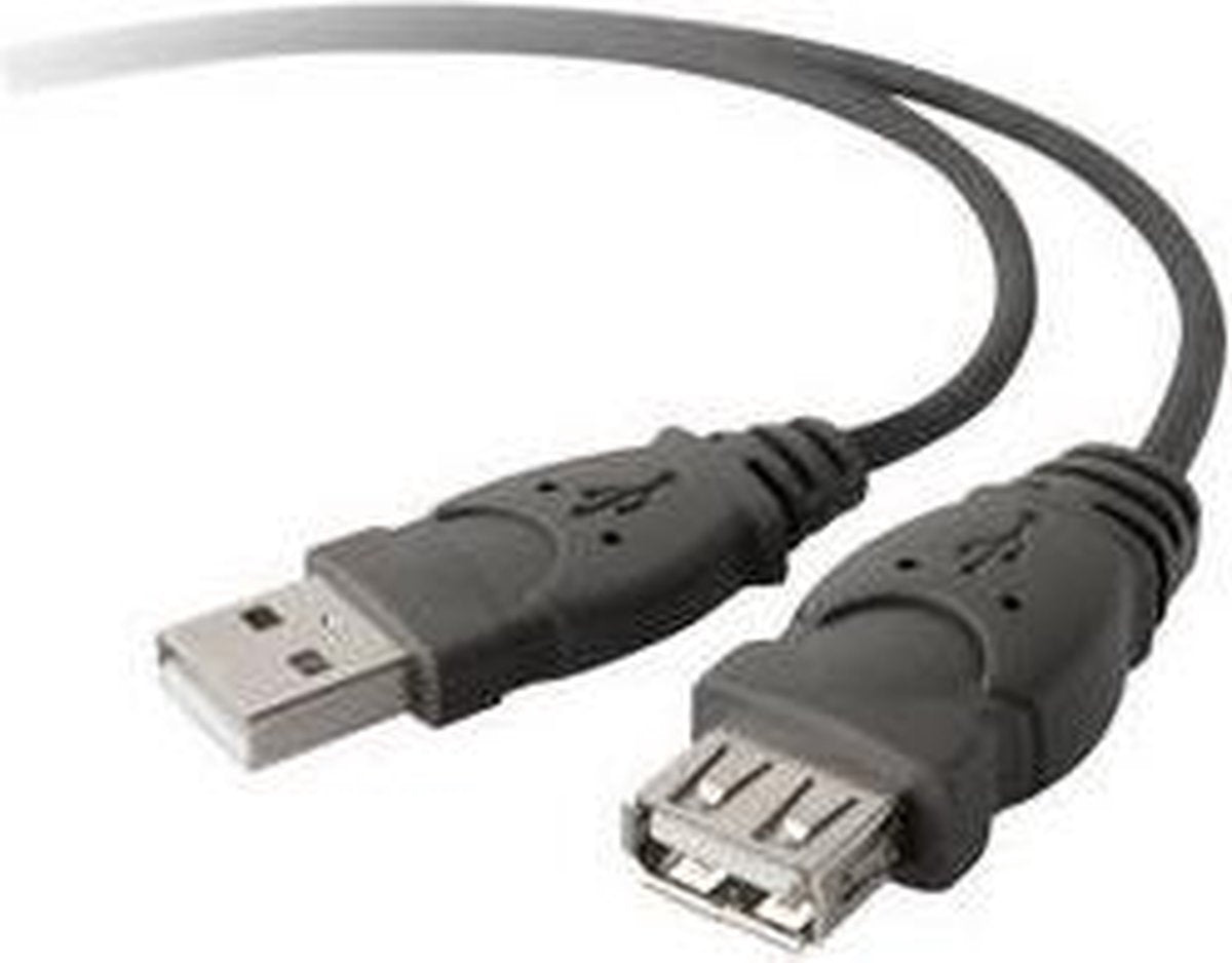 Belkin USB Extension Cable - USB-verlengkabel - USB (M) naar USB (V) - USB 2.0 - 3 m - gevormd