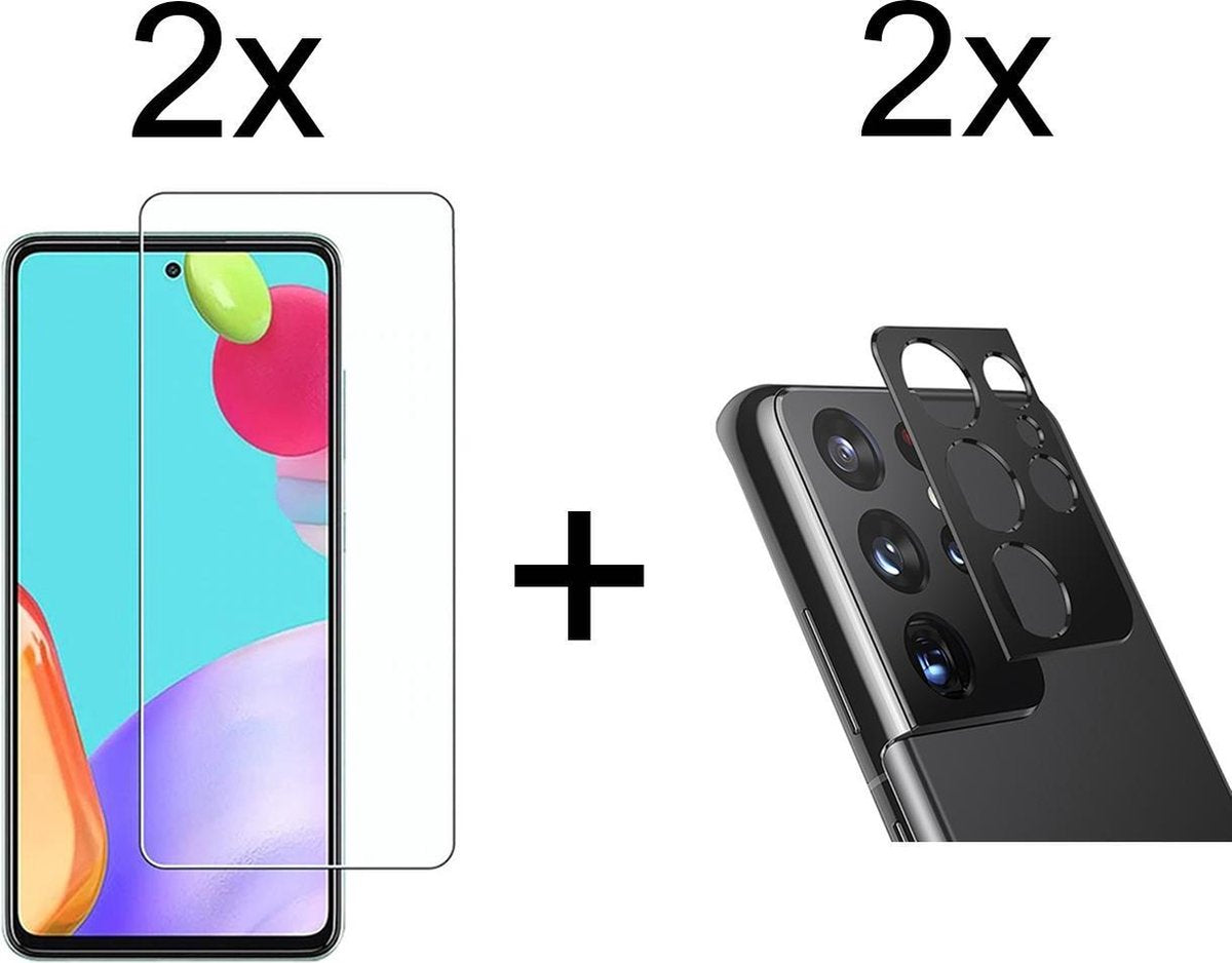 Beschermglas Samsung A52 Screenprotector 2 stuks - Samsung Galaxy A52 Screenprotector - Samsung A52 4G/5G Screen Protector Camera - 2 stuks