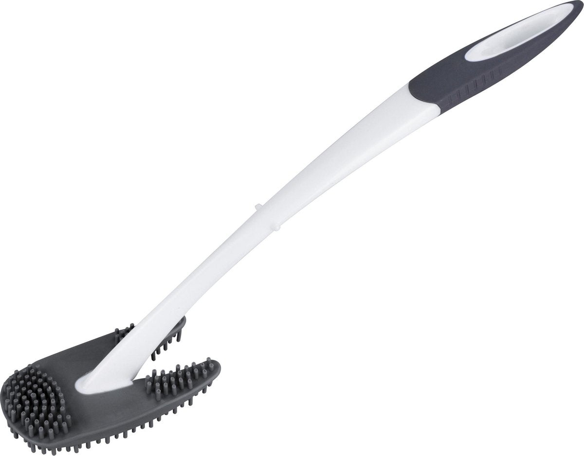 Hygienische vuilisbak reinigingsborstel voor rand en bodem - Prullenbak schoonmaakborstel silicone