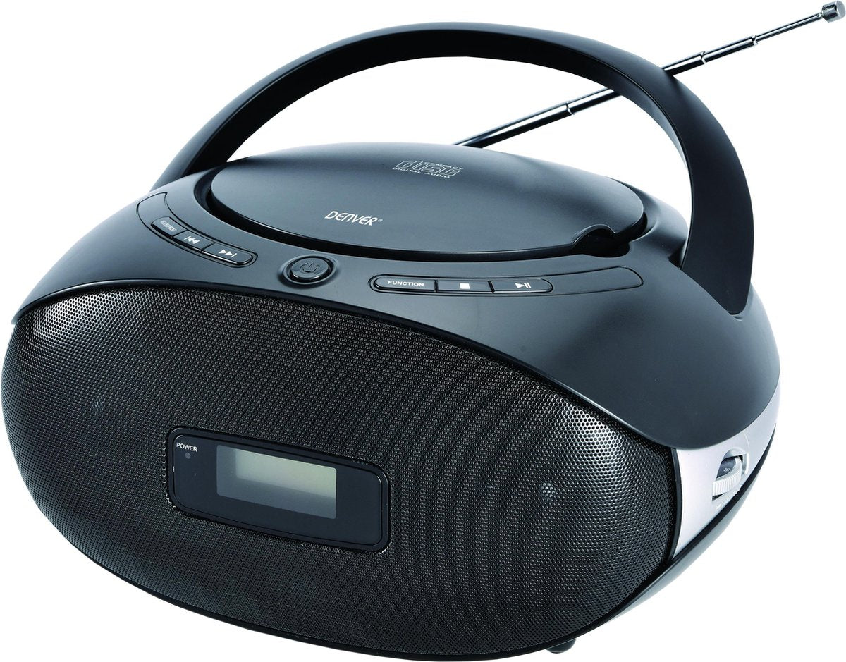 Denver TC-29 / Portable boombox  / CD functie & FM Radio / AUX aansluiting / Zwart