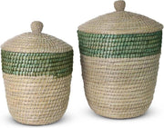 Manden met Deksel van Zeegras Groen