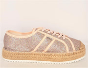 Namic espadrilles roze glitter mt 37