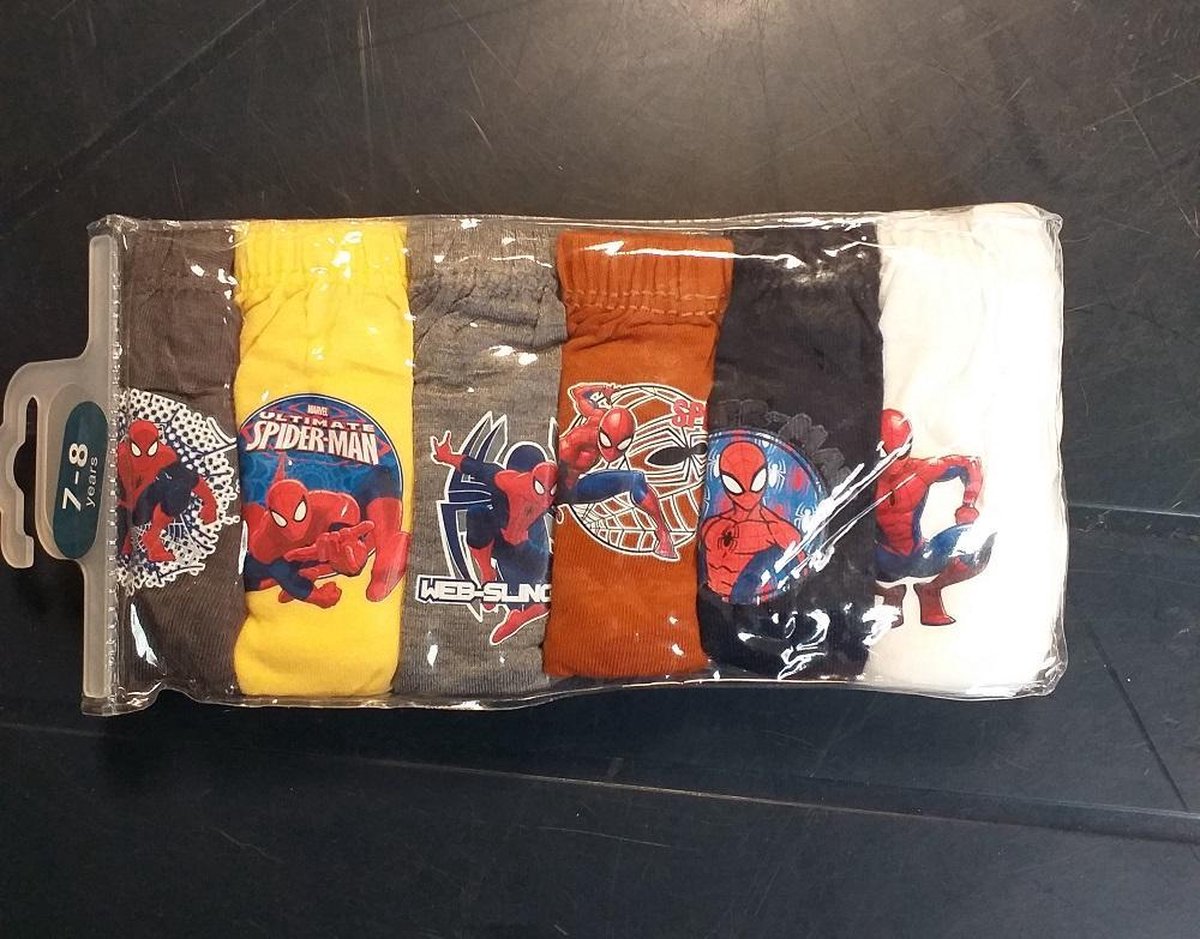 Spiderman slips - ondergoed - broekje - set van 6 stuks - 4-5 jaar