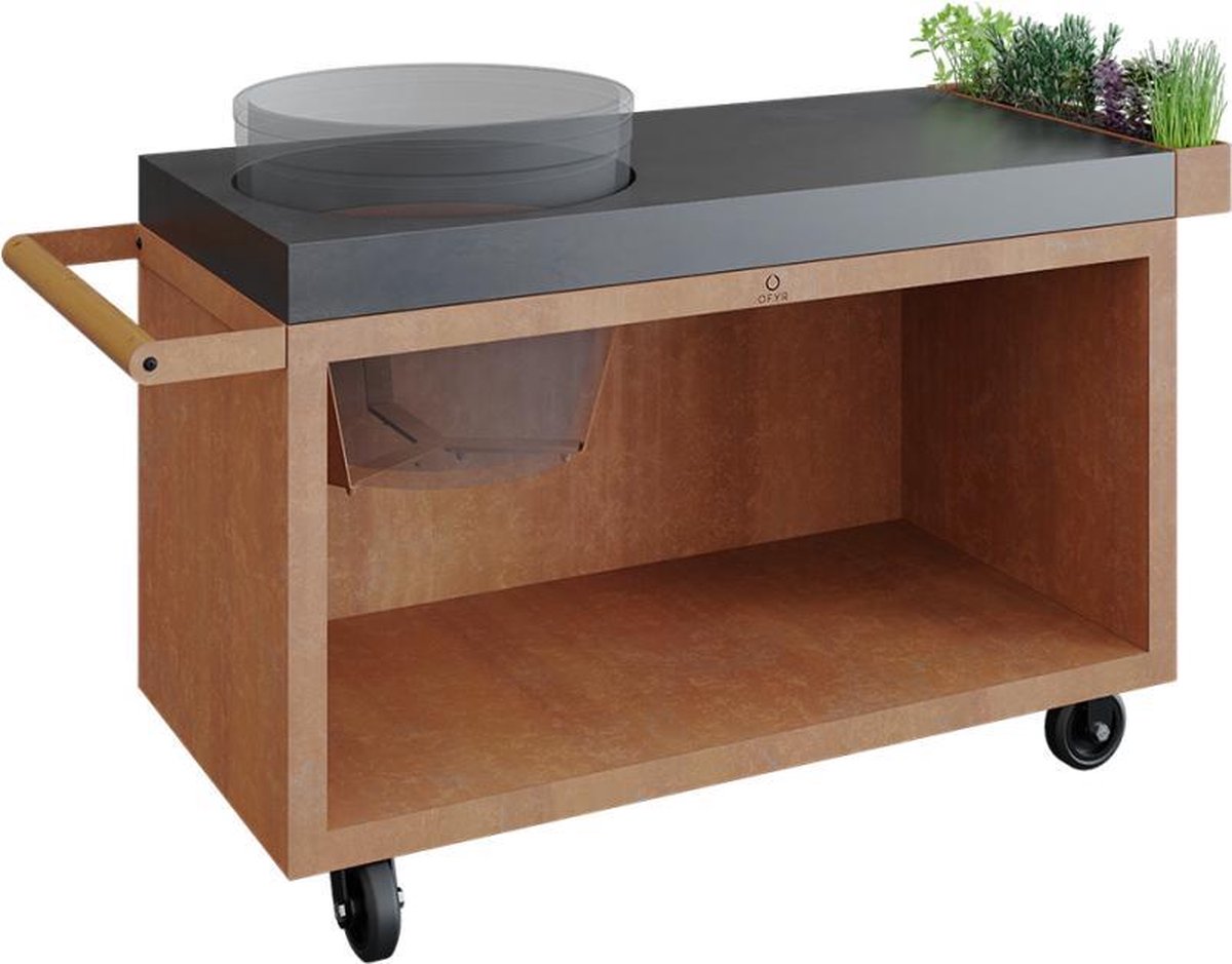 OFYR KAMADO TABLE CORTEN 135 PRO CONCRETE
