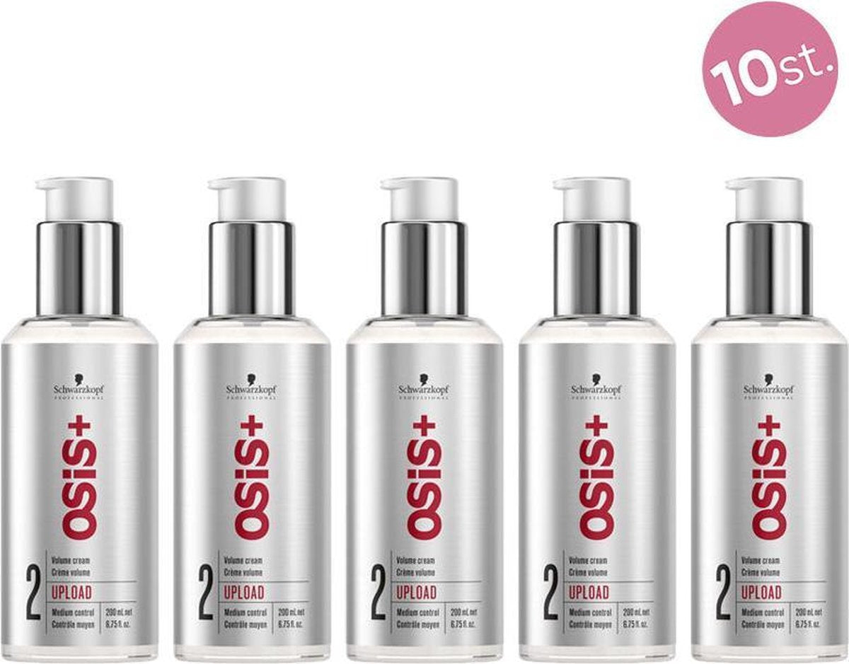 10X Schwarzkopf Osis Upload Styling Creme 200ml