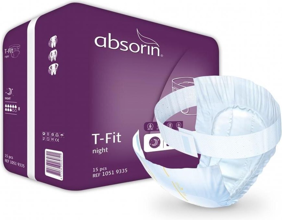 Absorin comfort t-fit night s paars 10519025
