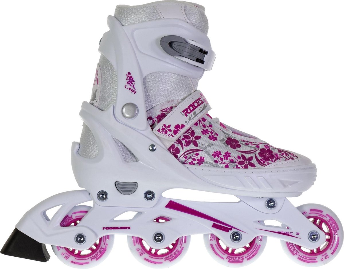 Roces Compy 8.0  Inlineskates - Maat 30-33 - Meisjes - wit/roze