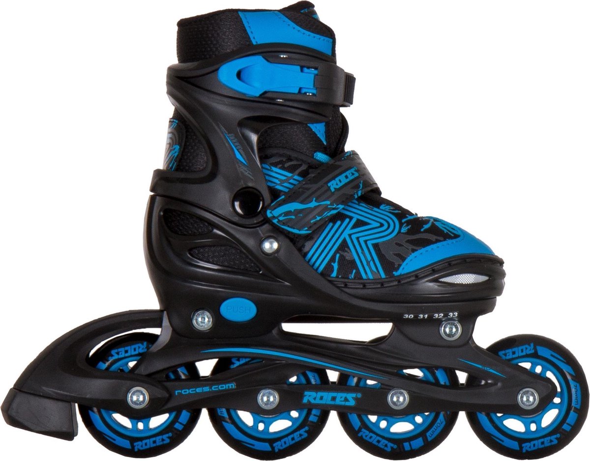 Roces Jokey 3.0 Inlineskates - Maat 30-33 - Unisex - zwart/blauw
