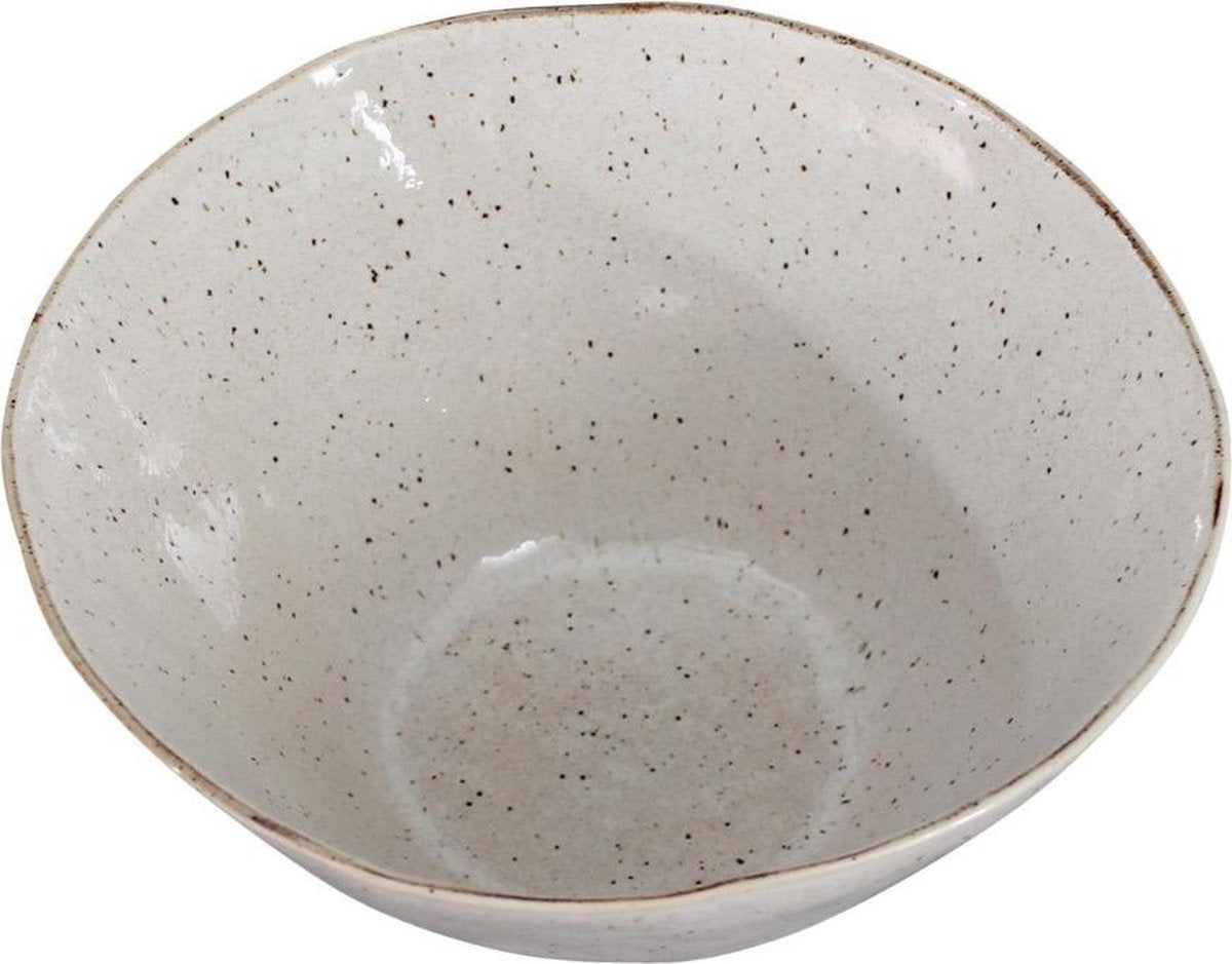 Supervintage Kitchen Trend Stoneware servies | Slaschaal | creme / wit  | 26 cm | Aardewerk